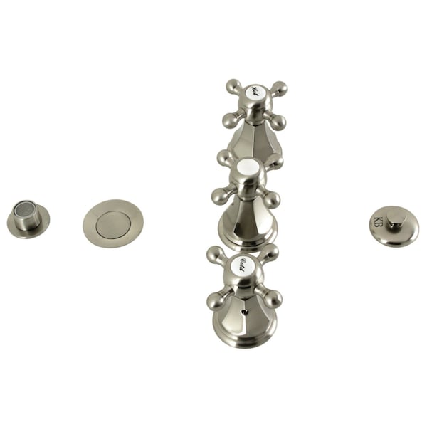 ThreeHandle Bidet Faucet, Brushed Nickel